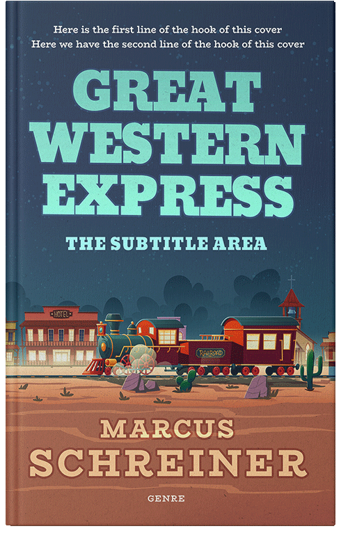 Front view of Cloud Burst #25968 - Premade Western Book Cover
