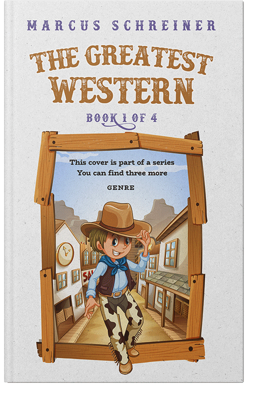 Front view of Mercury #25970 - Premade Western Book Cover