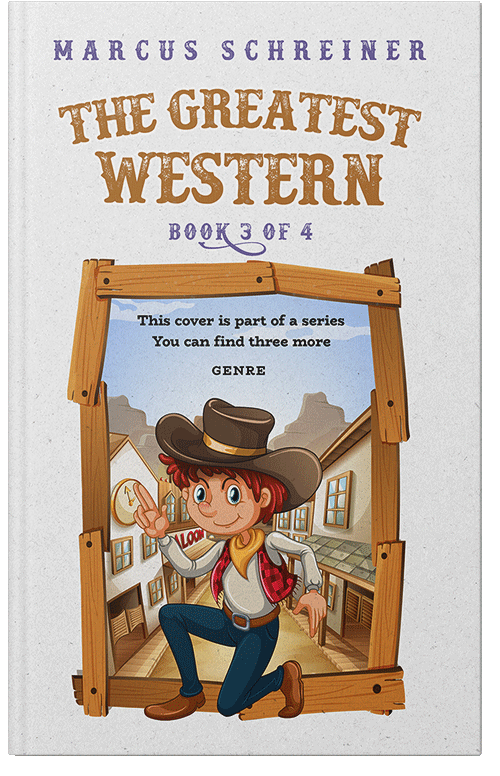 Front view of Premade Western Book Cover - Mercury
