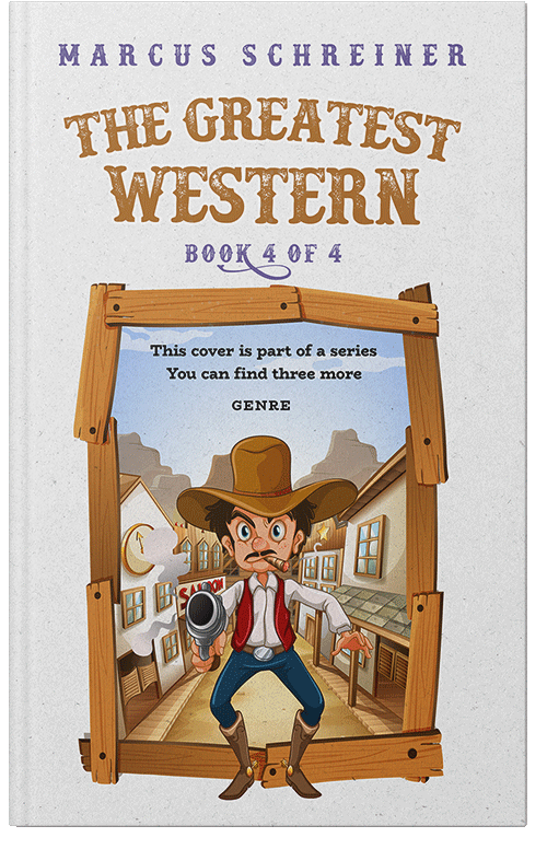 Front view of Premade Western Book Cover - Mercury