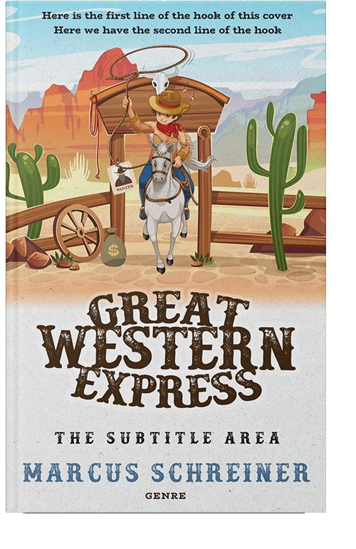 Front view of Satin Linen #25975 - Premade Western Book Cover | BookCoverZone