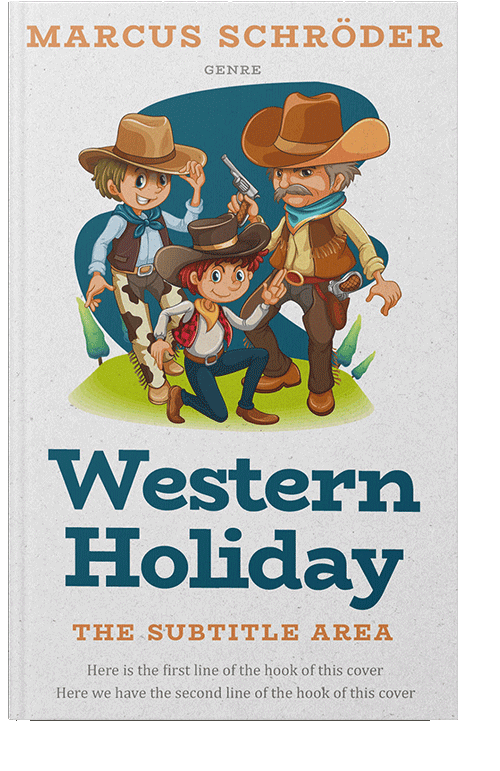 Front view of Blue Dianne #25976 - Premade Western Book Cover