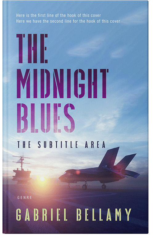 Front view of Polo Blue #25990 - Premade Action & Adventure Book Cover