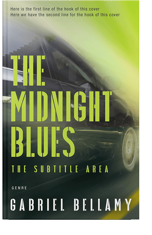 Front view of Yellow Green #25992 - Premade Action & Adventure Book Cover