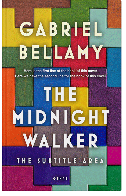 Front view of Bright Gray #26032 - Premade Abstract Book Cover