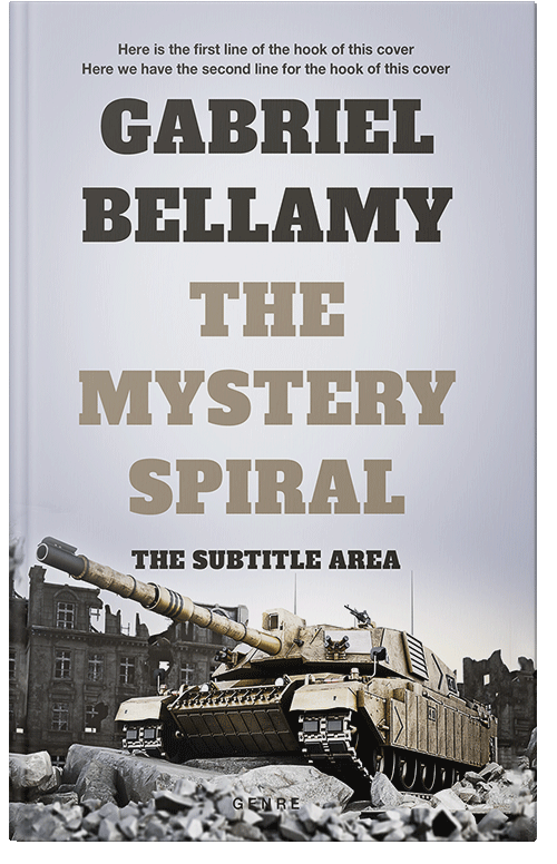 Front view of Premade Action & Adventure Book Cover - Mischka