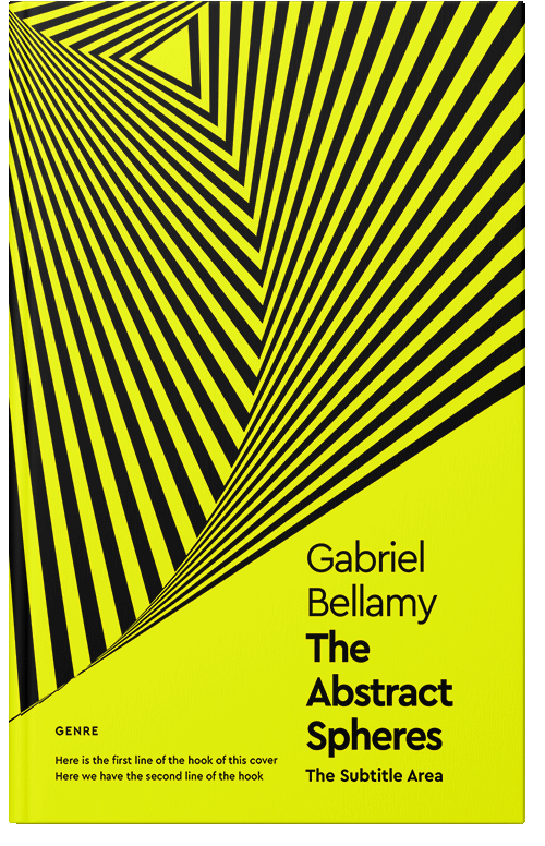 Front view of Yellow #26081 - Premade Abstract Book Cover