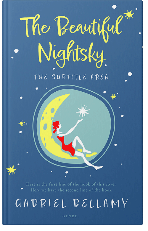 Front view of Premade Romance Book Cover - Azure