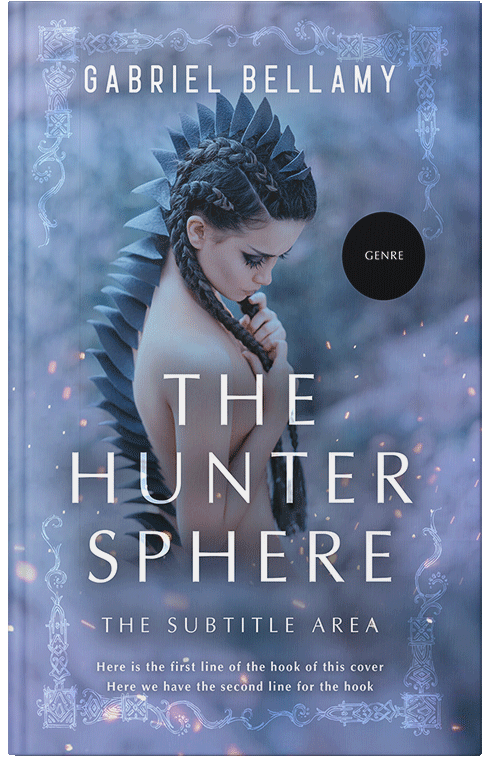 Front view of Premade Fantasy Book Cover - Bermuda Gray