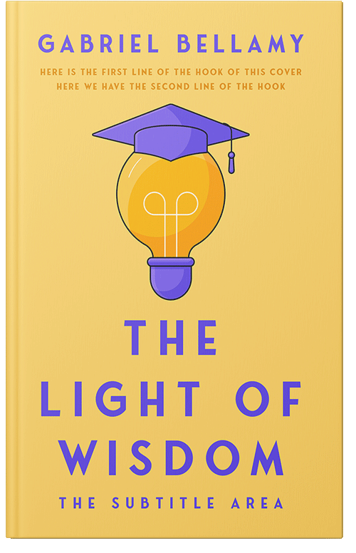 Front view of Premade Education Book Cover - Marigold Yellow