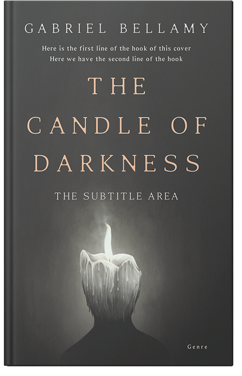 Front view of Premade Abstract Book Cover - Fuscous Gray