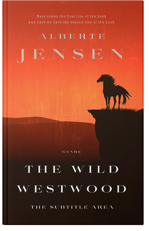 Front view of Punch #26343 - Premade Western Book Cover