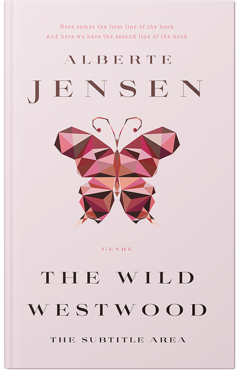 Front view of Premade Abstract Book Cover - Linen