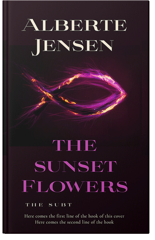 Front view of Premade Religion & Spirituality Book Cover - Aubergine