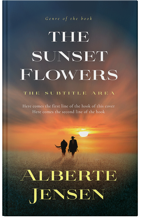 Front view of Premade Western Book Cover - Shark