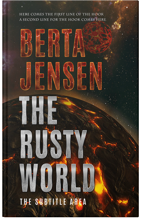 Front view of Old Rose #26413 - Premade Science Fiction Book Cover