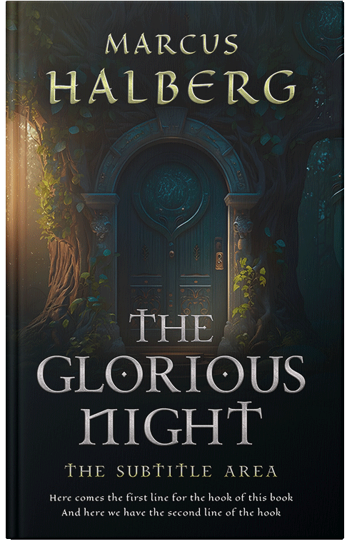 Front view of Premade Fantasy Book Cover - Black