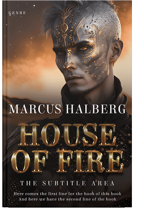 Front view of Tan #26795 - Premade Science Fiction Book Cover