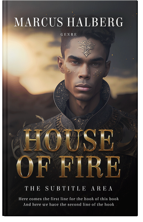 Front view of Tan #26796 - Premade Science Fiction Book Cover