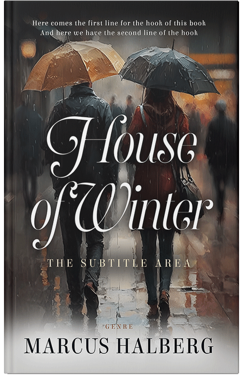 Front view of Premade Romance Book Cover - Silver Rust