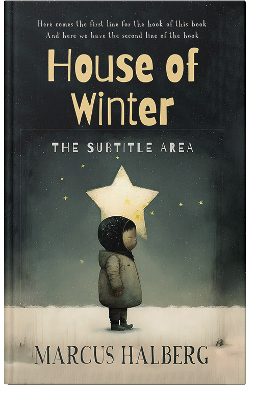 Front view of Grain Brown #26851 - Premade Surreal Book Cover