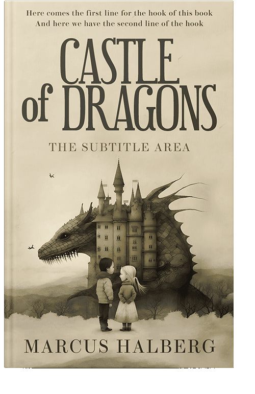 Front view of Stark White #26858 - Premade Fantasy Book Cover