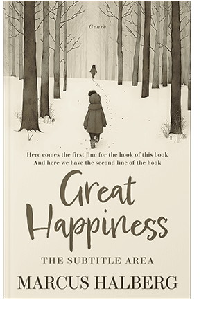 Pre Made Book Cover Beige