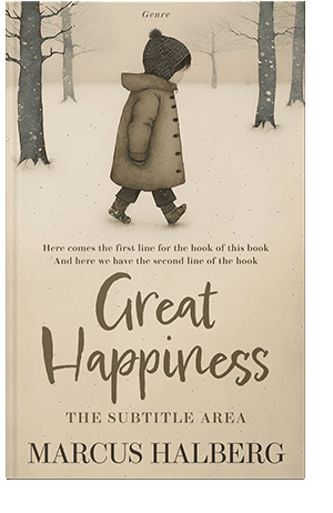 Pre Made Book Cover Stark White