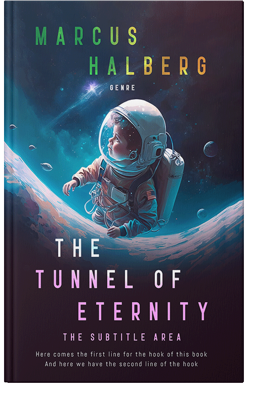 Front view of Premade Science Fiction Book Cover - Steel Gray