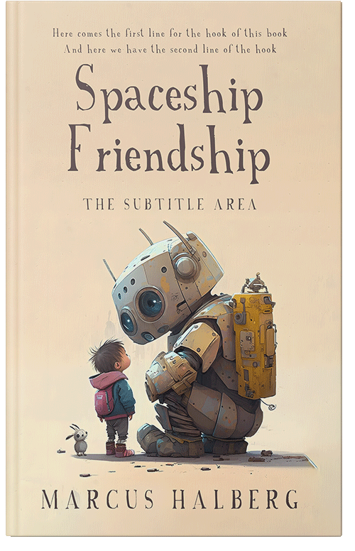 Front view of Premade Children's Book Cover - Albescent White