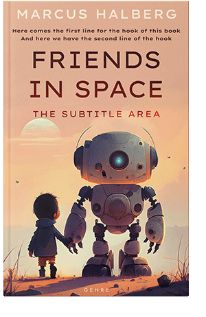 Pre Made Book Cover Gold Sand