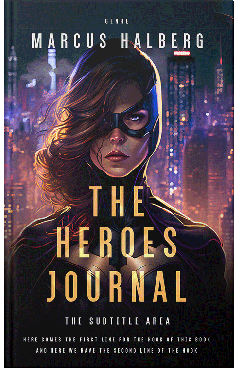 Front view of My Pink #26952 - Premade Action & Adventure Book Cover