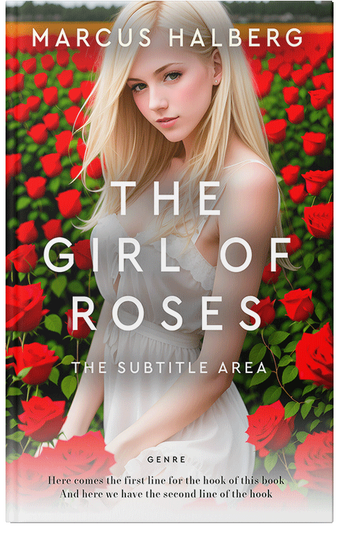 Front view of Premade Romance Book Cover - Soft Amber