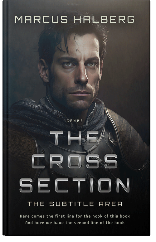 Front view of Premade Action & Adventure Book Cover - Shark