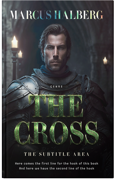 Front view of Premade Historical Book Cover - Shark