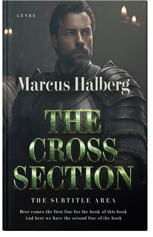 Front view of Premade Historical Book Cover - Shark