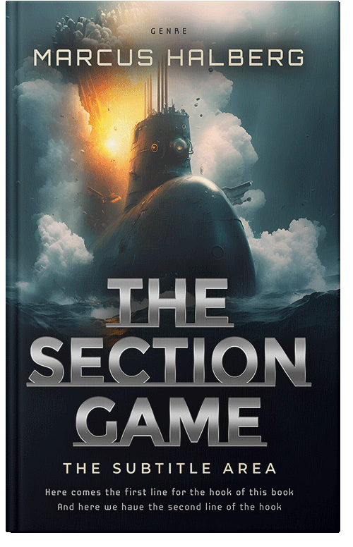 Front view of Premade Action & Adventure Book Cover - Mirage