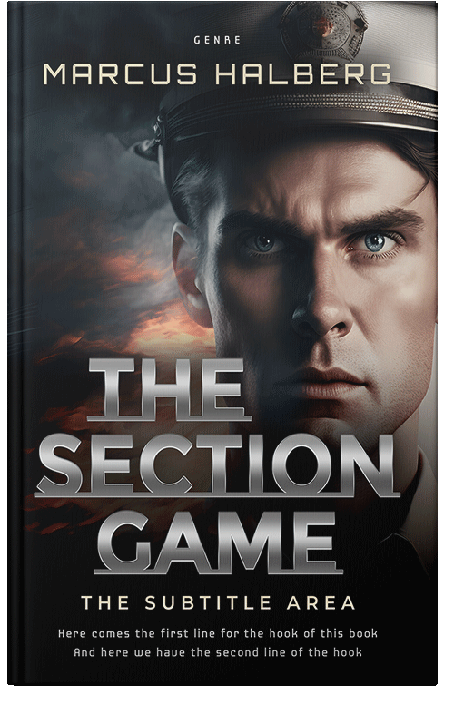 Front view of Premade Action & Adventure Book Cover - Silk