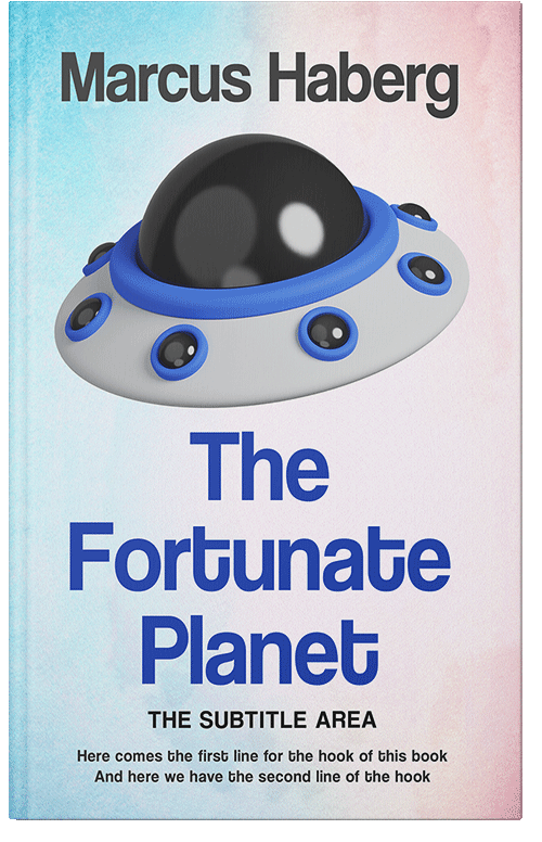 Front view of Premade Abstract Book Cover - Astronaut