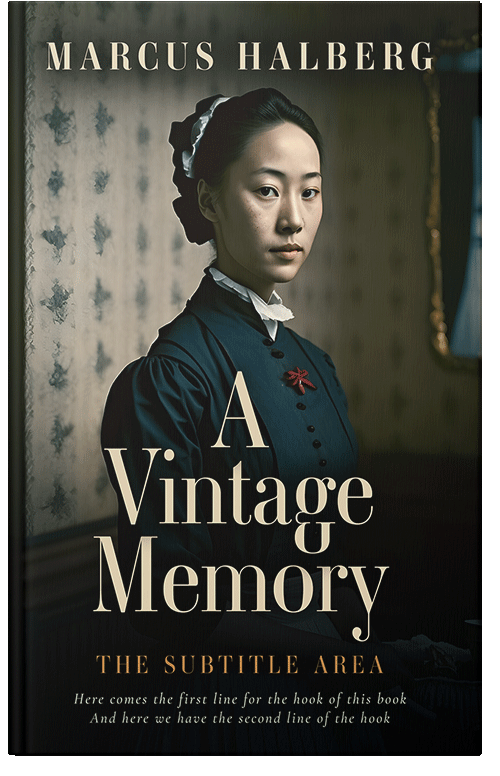 Front view of Premade Historical Book Cover - Bison Hide