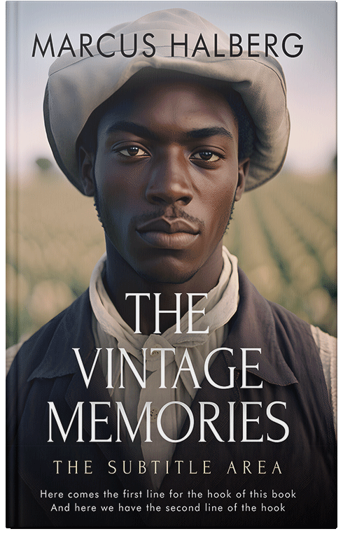 Front view of Premade Historical Book Cover - Soft Amber