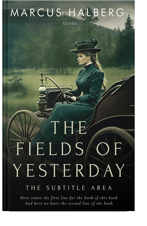 Front view of Racing Green #27145 - Premade Historical Book Cover