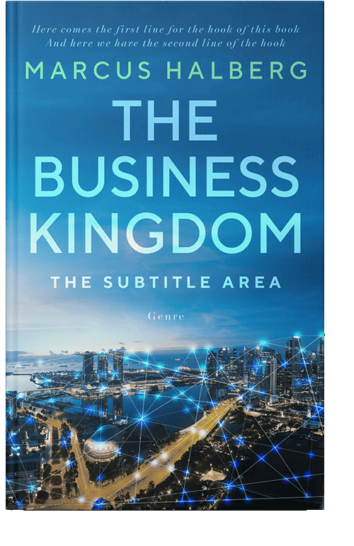 Front view of Fun Blue #27167 - Premade Business Book Cover