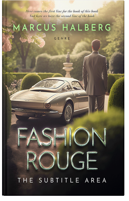 Front view of Premade Literary Fiction Book Cover - Taupe