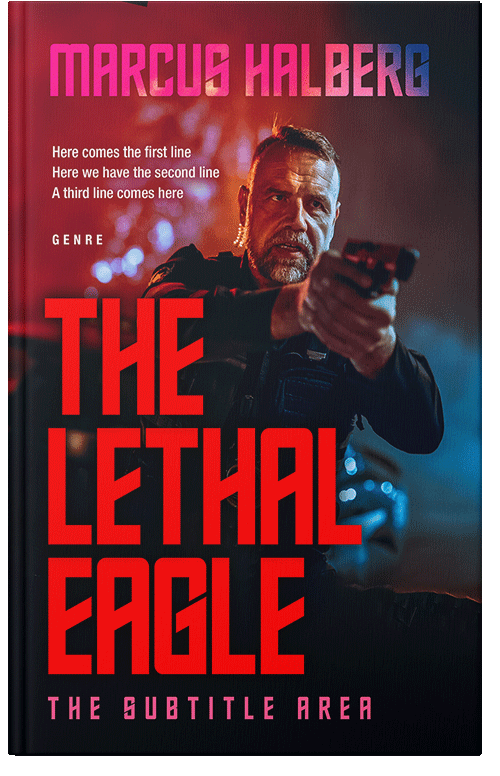 Front view of Premade Mystery & Thriller & Suspense Book Cover - Alizarin Crimson