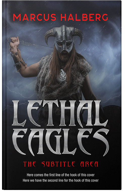 Front view of Premade Fantasy Book Cover - Shark