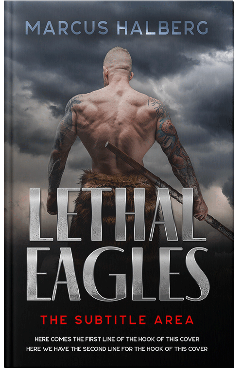 Front view of Premade Action & Adventure Book Cover - Shark