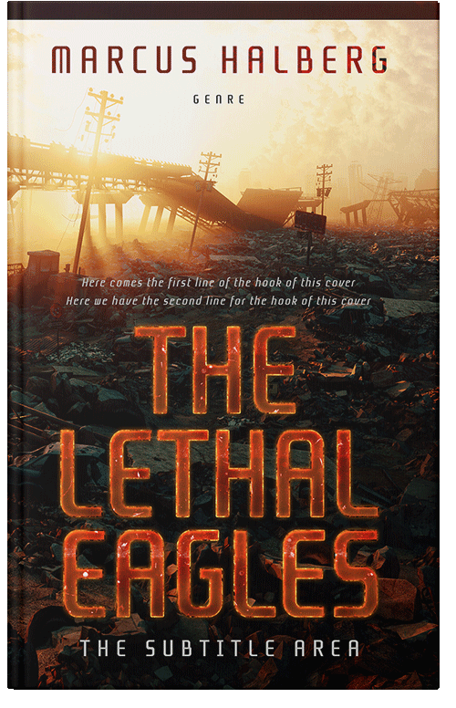 Front view of Premade Apocalyptica Book Cover - Chalky