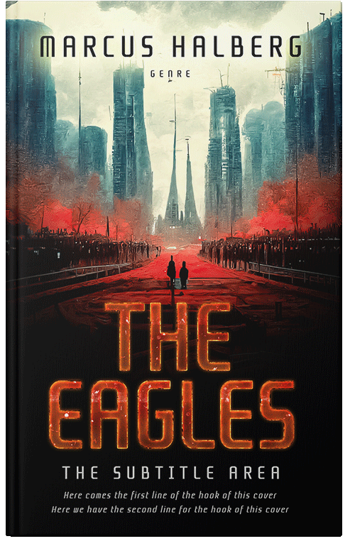 Front view of Premade Apocalyptica Book Cover - Cocoa Brown