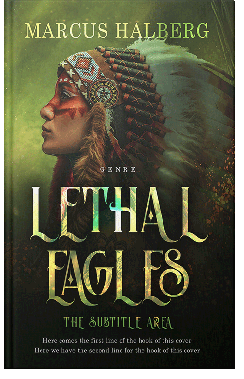 Front view of Premade Fantasy Book Cover - Rangoon Green
